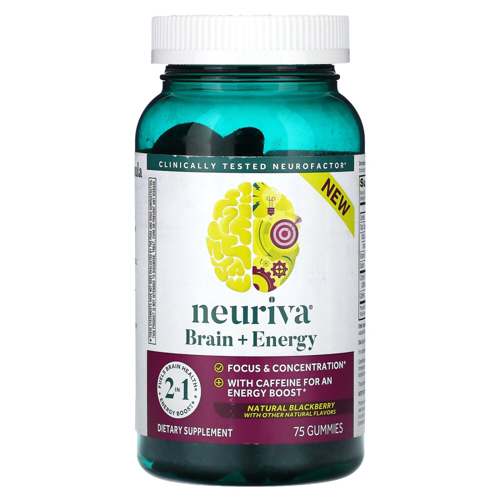 <b>쉬프</b> Neuriva 브레인 + 에너지 천연 블랙베리 구미젤리 75개  1개  75회분