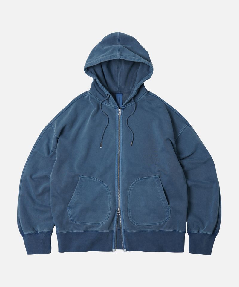 [프리즘웍스] OG [피그먼트] DYEING HOOD ZIPUP PARKA _ BLUE  L