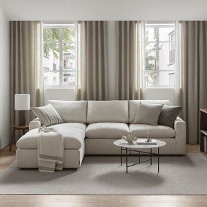 까사미아 캄포미니 4인소파 카우치형_아이보리