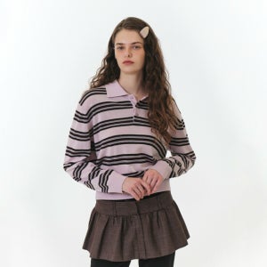 그로브 Tessa Stripe Collar Knit (Pink)