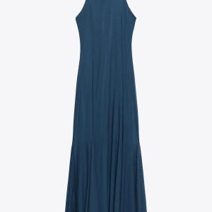자라 고데트 튤 라운드넥 슬리브리스 롱 원피스 5039/830 MIDNIGHT BLUE