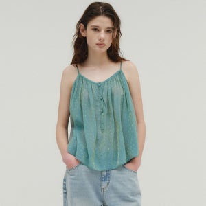 [솔티페블] [5th REORDER] TWO TONE JACQUARD SLEEVLESS TOP [BLUE]