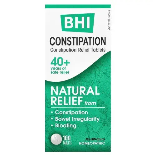 [iHerb 공식] <b>MediNatura</b>, BHI, 변비 완화제, 100정