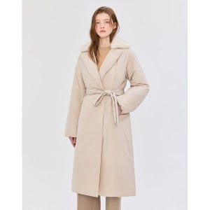 [질스튜어트뉴욕 우먼] 24FW  베이지 리얼 탈착 퍼 구스다운 코트형 점퍼 JSJU4D160I1