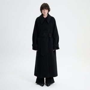 [트리밍버드] Traum Balmacaan Long Coat [ Black ]