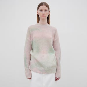 [르바] Mohair Gradation Round Knit - Gradation Pink