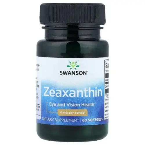 스완슨 Swanson, <b>Zeaxanthin</b>, 4 mg, 60 Softgels