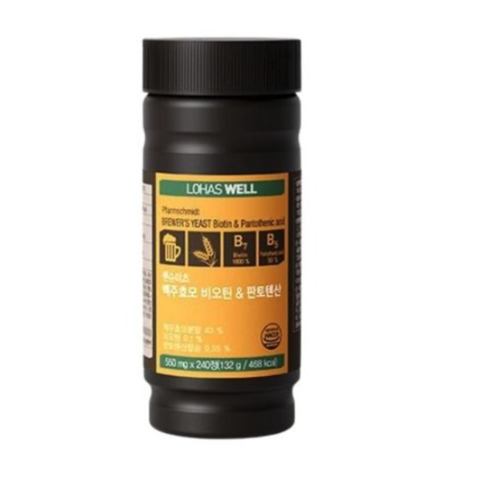 <b>로하스웰</b> 독일 맥주효모 <b>비오틴</b> 판토텐산 132g (240정) 1개