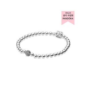 판도라 [백화점 보증서 제공] 비즈 & 파베 브레이슬릿 598342CZ 249815Moony
