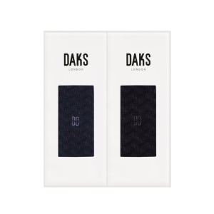 (닥스브랜드종이 포장 + 기성쇼핑백증정) 닥스양말 신사 면후다 라인다이아 2족세트 DK24302