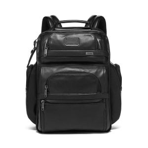 TUMI 알파 3 레더 브리프 팩 BLACK 남성 3242745