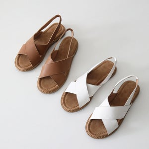 에디 스트랩 밴딩 소가죽 샌들[휴양지아이템,여름신발]