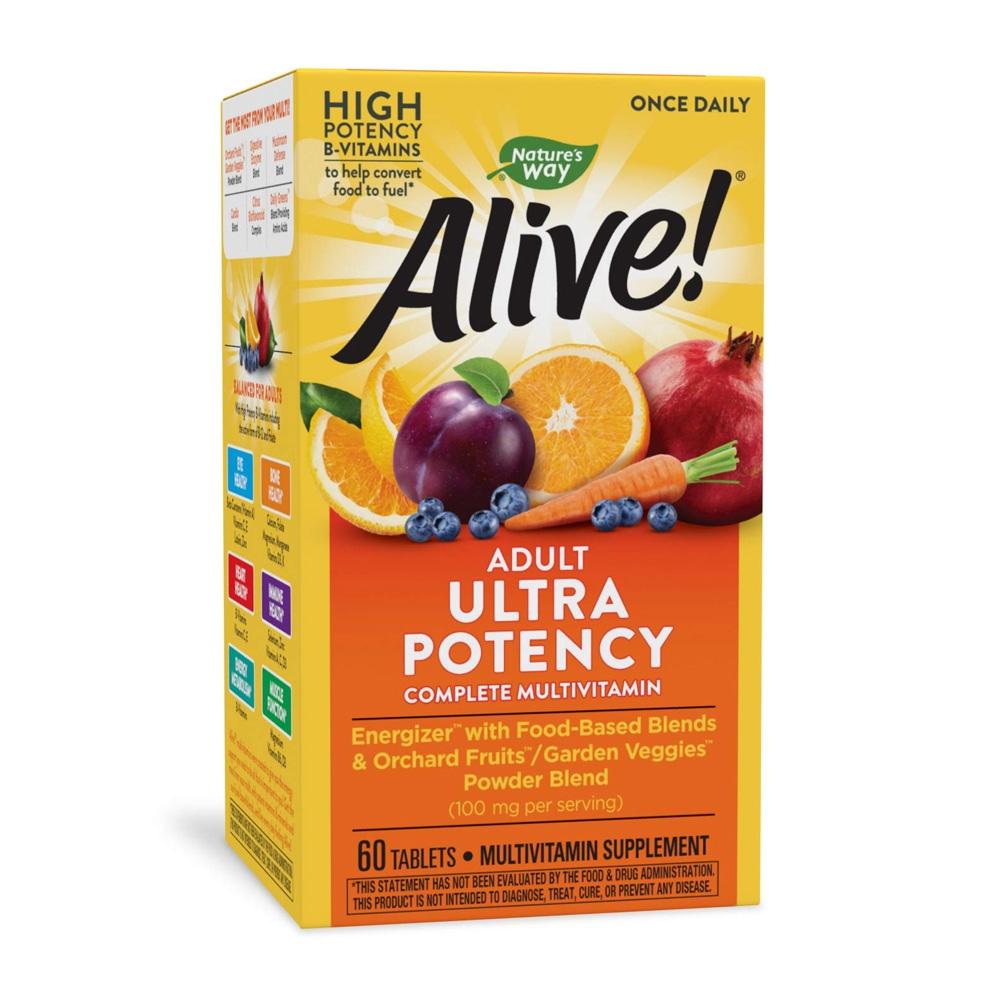 네이쳐스 웨이 얼라이브 어덜트 울트라 포텐시 <b>컴플리트 멀티</b>비타민, 60 타블렛