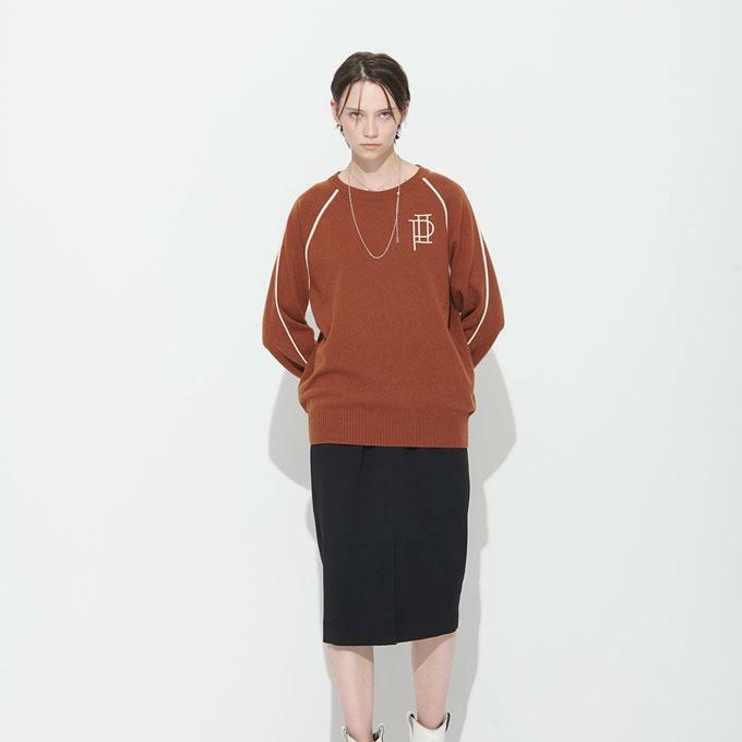 [퍼블리카엑스] [UNISEX] LOVE RAGLAN KNIT, BRICK BROWN