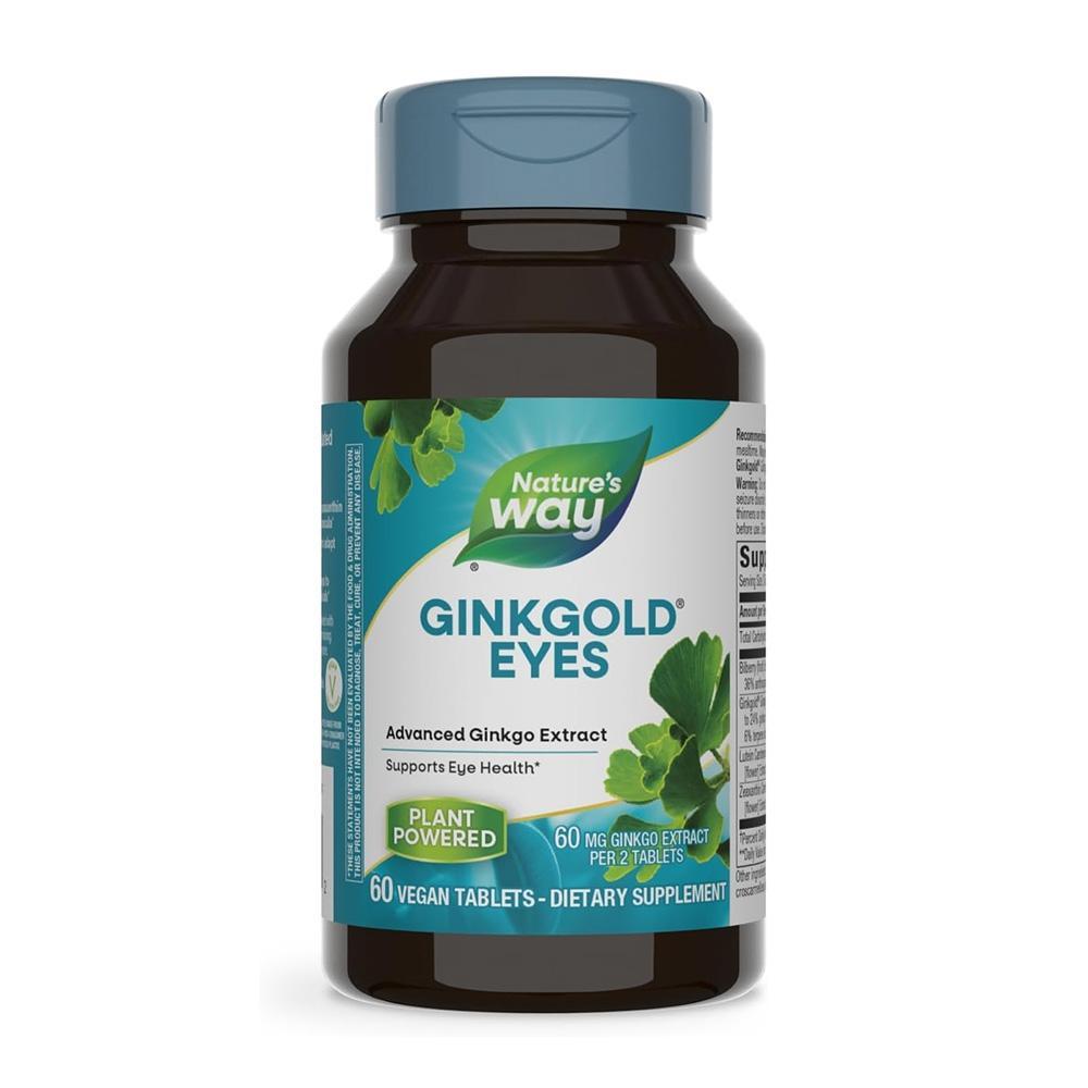 네이쳐스웨이 징크골드 아이즈 징코 추출물 루테인 빌베리 지아잔틴 60mg 60베지타블렛