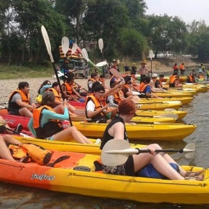 라오스 방비엥 짚라인+카약킹+버기카 4시간 일일투어