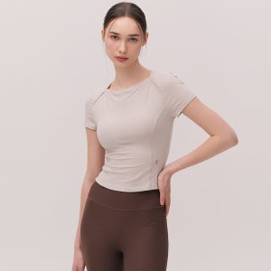 [위뜨] 골지모달 네크변형 인브라 반팔티 (2 Colors)