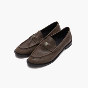 [마지셔우드] MARGE HEART LOAFERS_washed brown pull-up