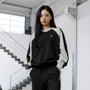 스포티 트랙 스웨트 셔츠