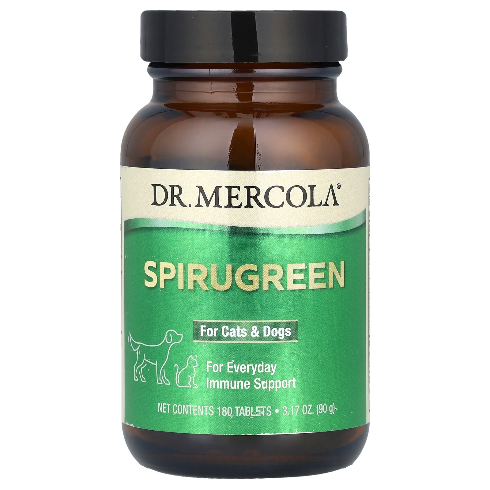 <b>Dr. Mercola</b> <b>닥터 머콜라</b> 스피루 그린 고양이 및 강아지용 180정 스피루리나 미세조류 함유  스피룰리나  면역/항산화  1개