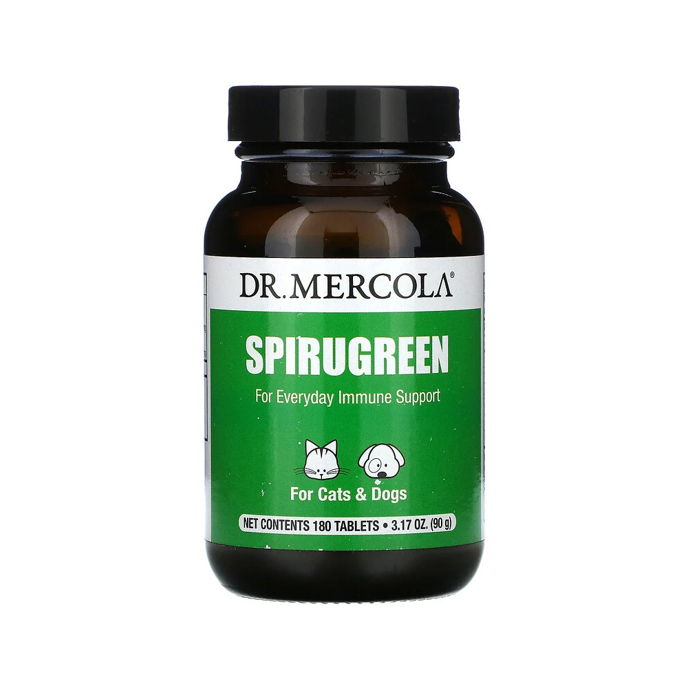 <b>Dr. Mercola</b> <b>닥터 머콜라</b> 스피루 그린 고양이 및 강아지용 180정 스피루리나 미세조류 함유  스피룰리나  면역/항산화  1개