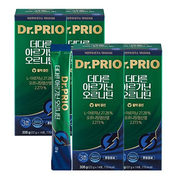닥터프리오 리뉴얼 <b>더다른</b> 아르기닌 오르니틴 8주분  308g  4박스