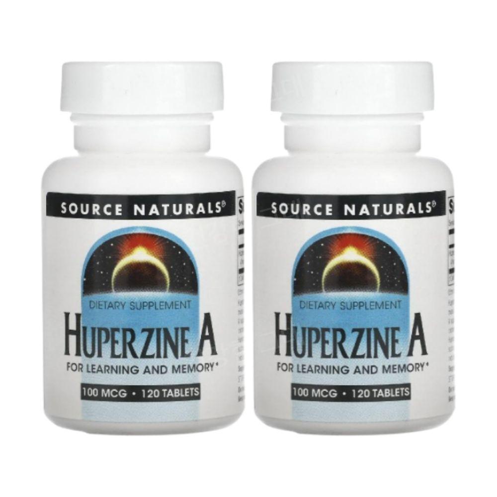 SourceNaturals HuperzineA <b>후퍼진</b> 100<b>mcg</b> 120정 2개 뱀톱추출물
