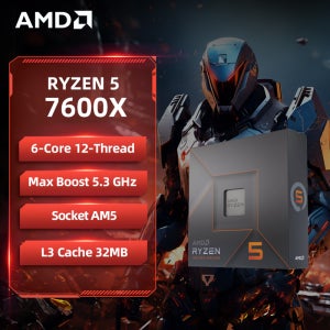 AMD 라이젠 5 7600X CPU 박스 패키지 R5 7600X 최대 5.3GHz 6코어 12스레드 소켓 AM5 언락 데스크탑 게이밍 프로세서