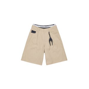 [Anomalies Department : 어나말리스 디파트먼트] Fake two-piece check panel woven shorts Sand