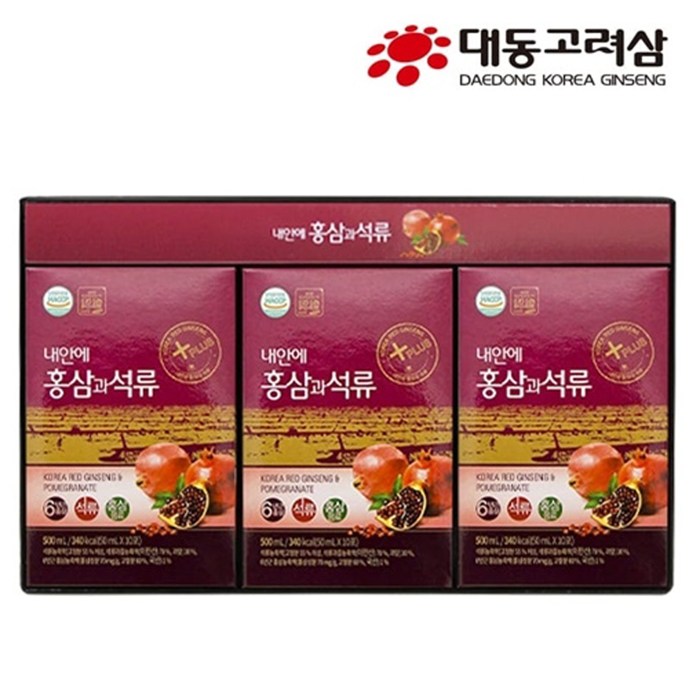 대동고려삼 <b>내안에 홍삼과 석류</b> 50mlx30포 <b>홍삼</b> <b>석류</b> 콜라겐 솔루션