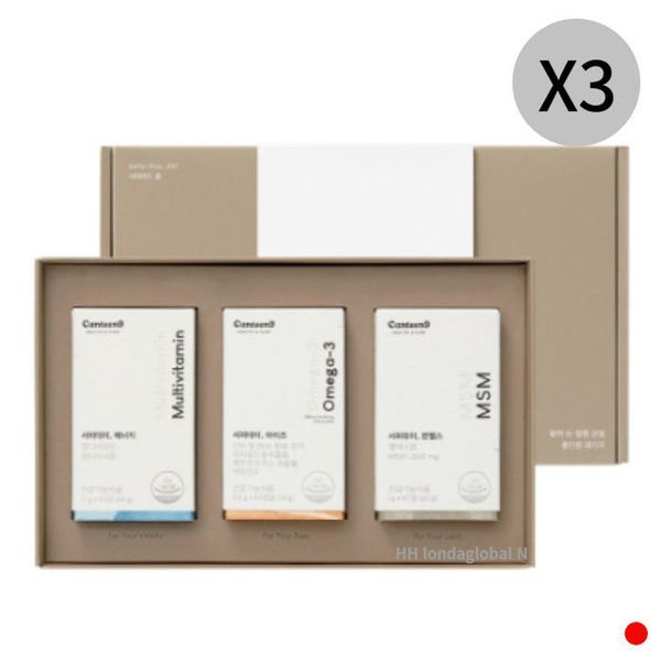 하프클럽/기타 <b>캔틴나인</b> 멀티비타민 + 오메가3 + <b>MSM</b> 3종 세트 X3