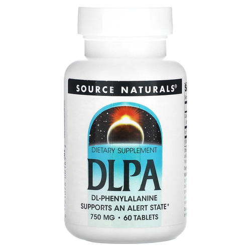 소스내츄럴스 DLPA <b>페닐알라닌</b> 750mg 60 타블렛