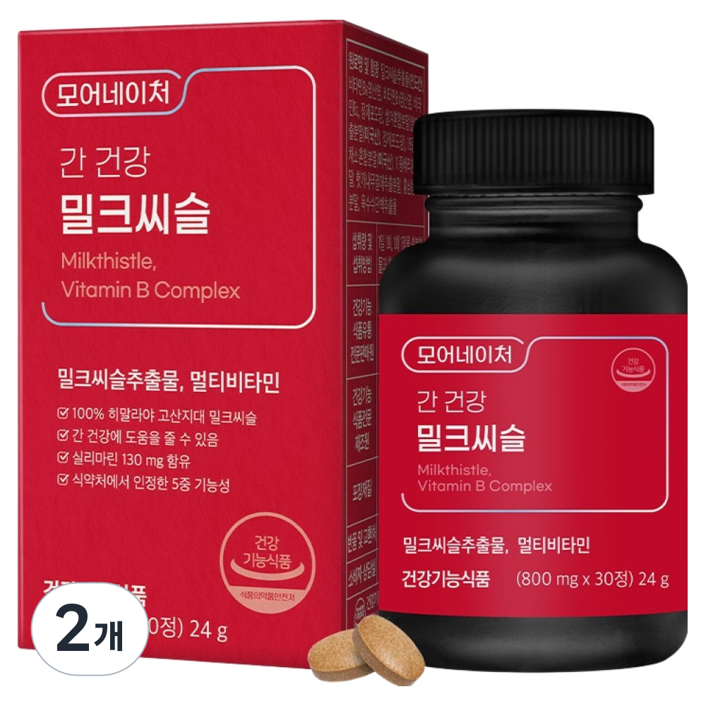 <b>모어네이처 간 건강</b> <b>밀크씨슬</b> 24g  30정  2개