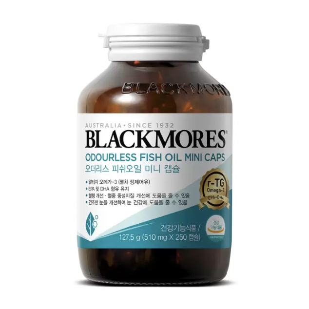 블랙모어스 <b>오더리스 피쉬오일 미니캡슐</b> 알티지 오메가3  250정  1개