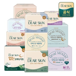[깨끗한나라] 디어스킨 생리대 3팩 외 인기상품/리얼모달/입는오버나이트