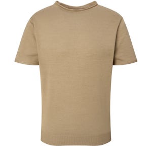 [질스튜어트 뉴욕 여성]  베이지 짜임 울혼방 반팔니트 JSSW5D350I3