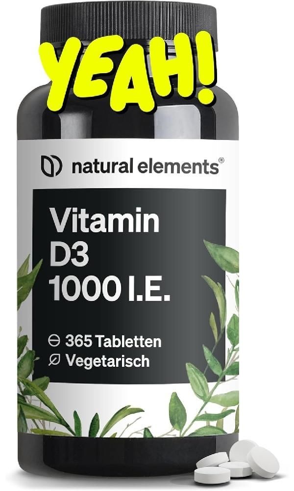 독일 natural elements <b>비타민 D3</b> 1000 IU 365정