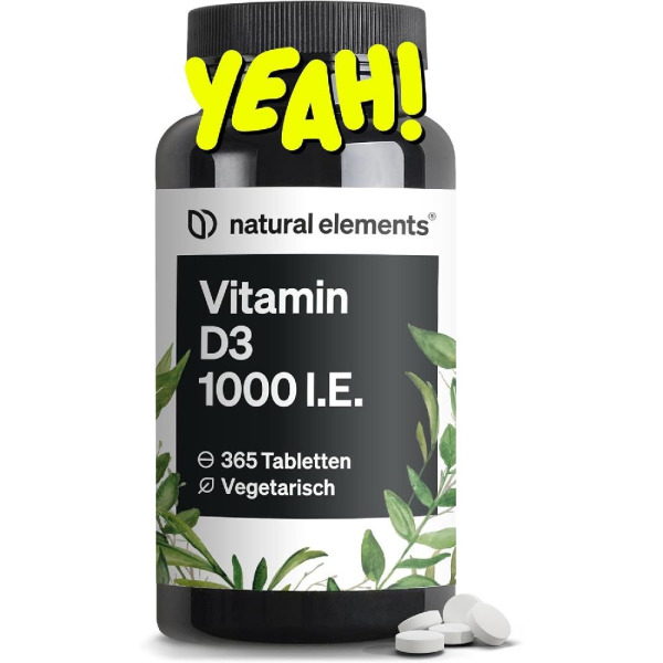 독일 natural elements <b>비타민 D3</b> 1000 IU 365정