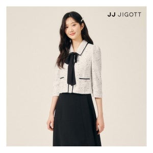 JJ지고트 하운드투스 타이넥 크롭 재킷 GP5A0JK531 305087