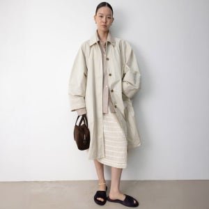 [디애퍼처] 60s Trench Coat - Light Grey (TA573TA012)