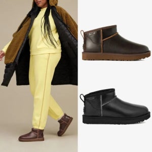 미국 어그 클래식 울트라 미니 레더 리젠 여성 부츠