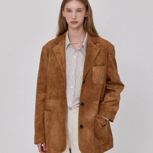 [르세지엠] Suede Blazer Jacket - Brown 5015920720