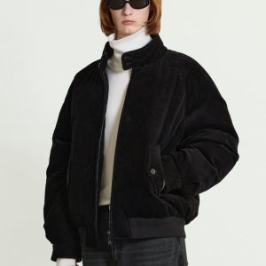 [티엔지티] European-goose Corduroy Herrington down Jumper (Black) TNJU5F205BK