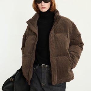 [티엔지티] European-goose Corduroy Down Jumper (Brown) TNJU5F206W2