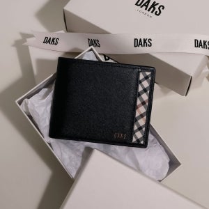[닥스 액세서리] 닥스 사피아노 하우스체크 반지갑 DBWA5F971BK