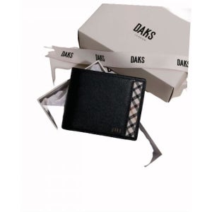 [닥스 액세서리] 국내정품 닥스 DAKS 사피아노 하우스체크 반지갑 DBWA5F971BK