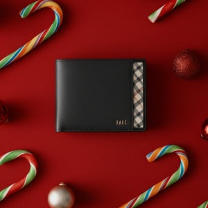 [닥스 액세서리] 국내정품 닥스 DAKS 사피아노 하우스체크 반지갑 DBWA5F971BK