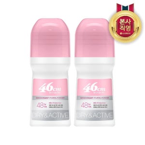 46cm 나이아신아마이드 롤온 겨드랑이 땀 냄새 암내 제거 억제제 데오드란트 플로럴 파우더향 75ml 2개