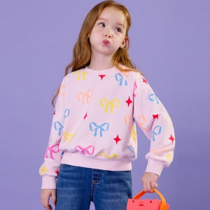 아이러브제이 트윙클리본 맨투맨 티 JWFTO39