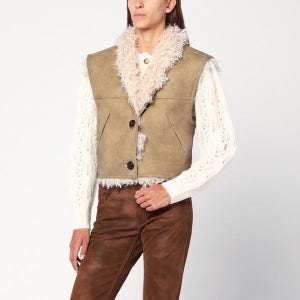 [이자벨마랑에뚜왈] (WOMAN) 25/26FW Taupe vest with shearling-effect lining 25AGI0060FAC3A01E/XL_ISAET-50TA_1